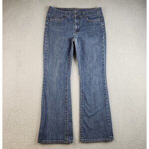 Tommy Hilfiger Jeans Women's 6 Short Blue Bootcut Mid Rise Med Wash Y2K Pants